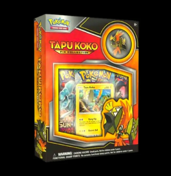 Tapu Koko Pin Collection Box English (Sealed) [Contains XY & Sun and Moon Packs]