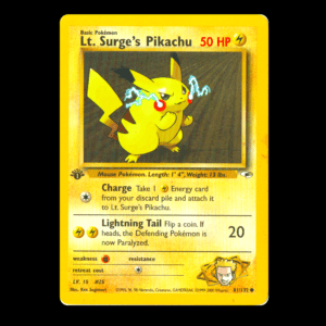 Lt. Surge's Pikachu [1st Edition] Gym Heroes English (MP)