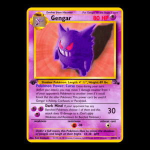 Gengar 1st Edition Fossil English (MP)